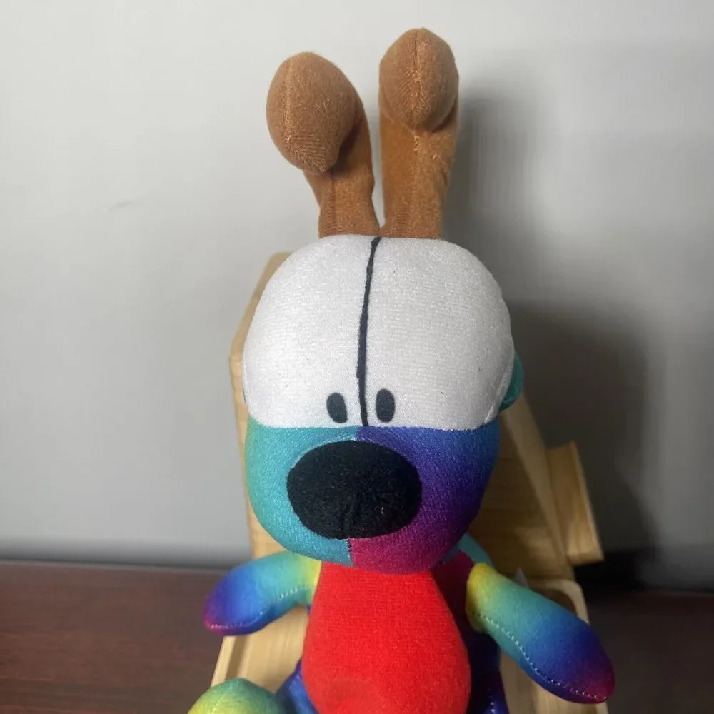 Odie Garfield Dog‎ Official Plush Toy TV Cartoon Rainbow Multicolor Gradient 7